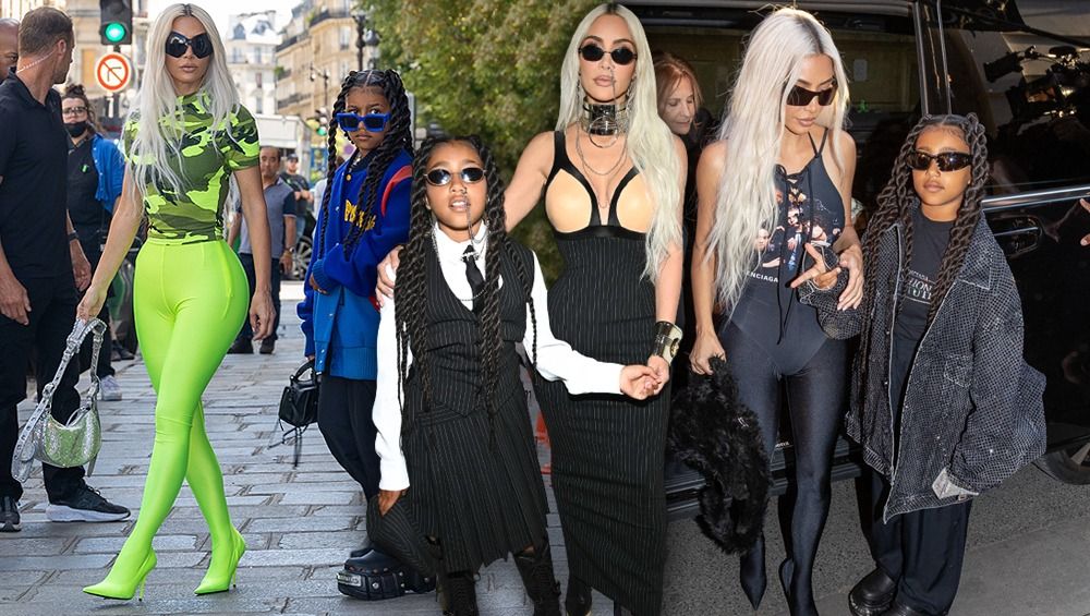 Kim Kardashian ve kızı North West'in Paris Moda Haftası stilleri