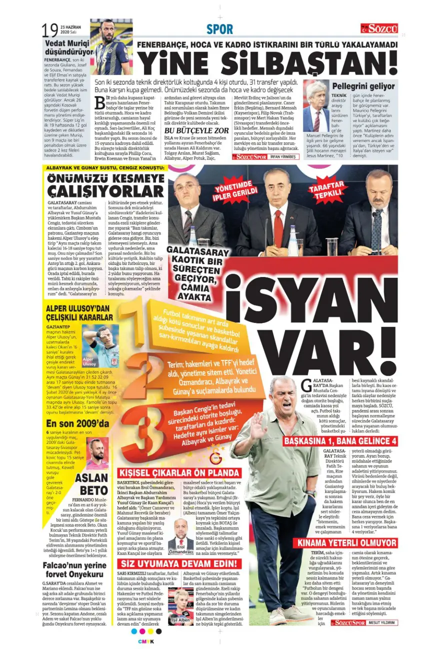 Günün spor manşetleri (23 Haziran 2020) 10