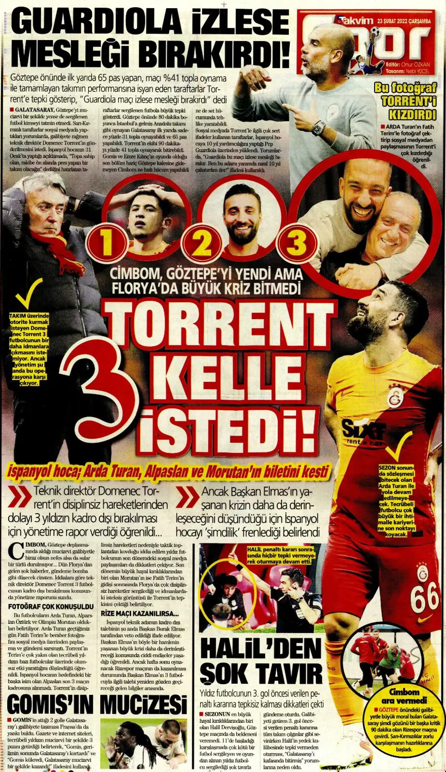 Günün spor manşetleri (23 Şubat 2022) 15