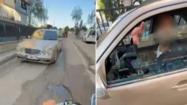 Ters yöne giren sürücüden pes dedirten sözler