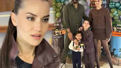 Fahriye Evcen'den mutlu aile pozu
