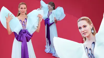 Meryem Uzerli Cannes Film Festivali kırmızı halısında