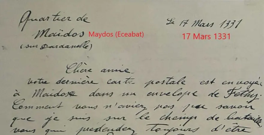 Atatürk'ün 18 Mart'tan önce yazdığı mektup ortaya çıktı Atatürk'ün 18 Mart'tan önce yazdığı mektup ortaya çıktı