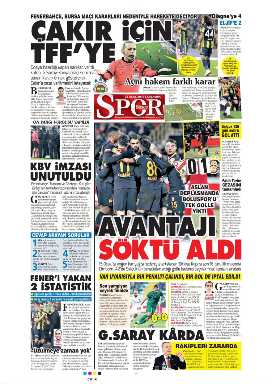 Günün spor manşetleri (23 Ocak 2019) 10