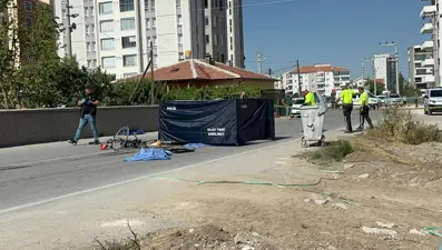 Konya’da betonmikserinin çarptığı bisikletli öldü