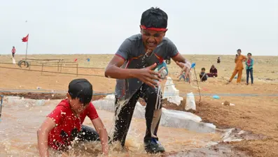 Harranlı çocuklar Survivor heyecanını kurdukları parkurda yaşıyor