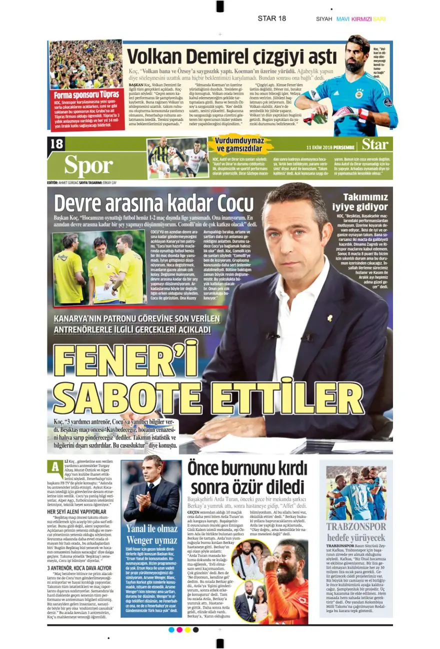 Günün spor manşetleri (11 Ekim 2018) 12