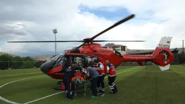 Ambulans helikopter 72 yaşındaki hasta için havalandı