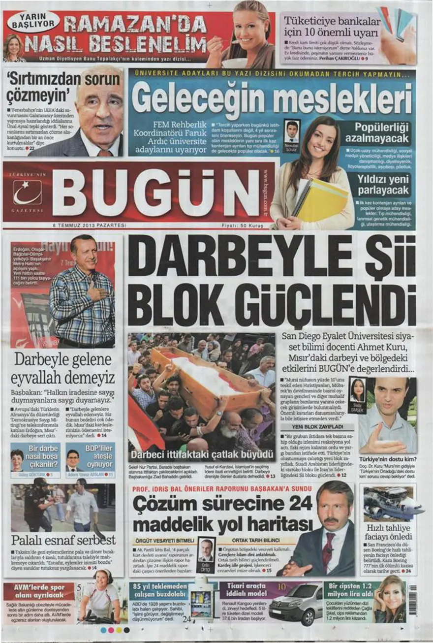 8 Temmuz 2013 gazete manşetleri 3