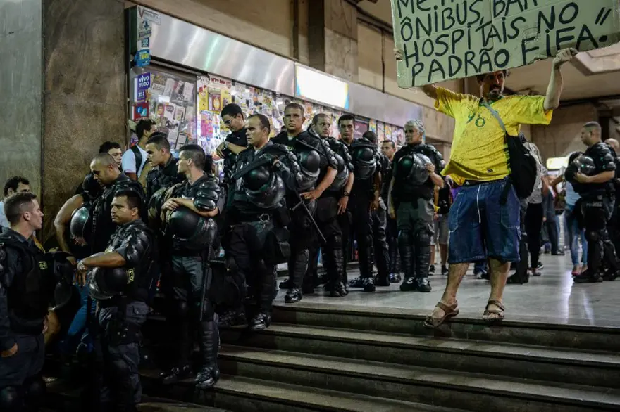 Brezilya'da Dünya Kupası protestosu 2