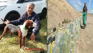 Köpeğinin ayağını şişe kesti: 3 yılda 746 çuval şişe topladı