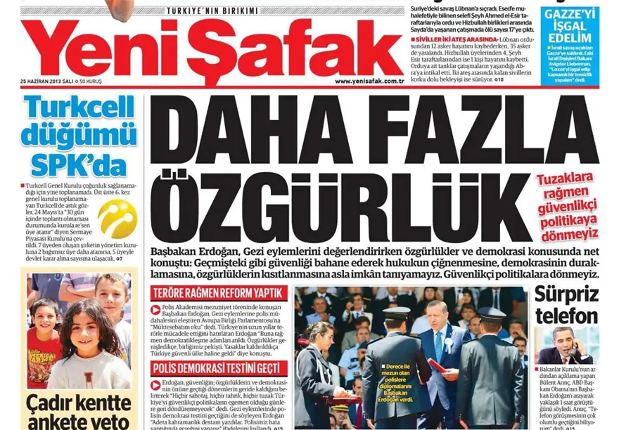Gazete manşetleri - 25 Haziran 10