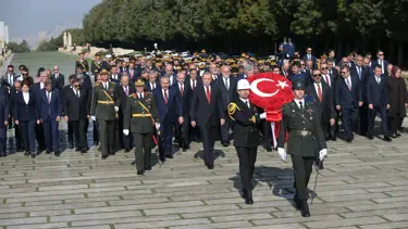 Anıtkabir'de 29 Ekim Cumhuriyet Bayramı töreni
