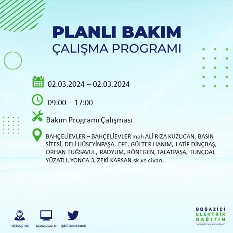 İstanbul'un 12 ilçesinde elektrik kesintisi: Elektrikler ne zaman gelecek? 4 İstanbul'un 12 ilçesinde elektrik kesintisi: Elektrikler ne zaman gelecek? 4