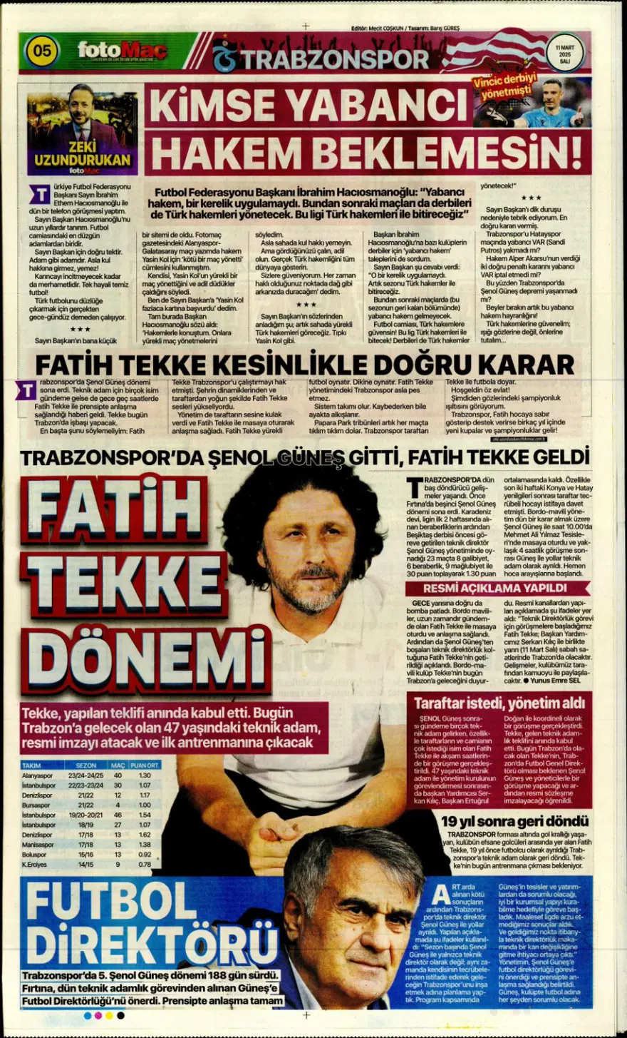 "Fener gözü kararttı" (11 Mart 2025 spor manşetleri) 3 "Fener gözü kararttı" (11 Mart 2025 spor manşetleri) 3