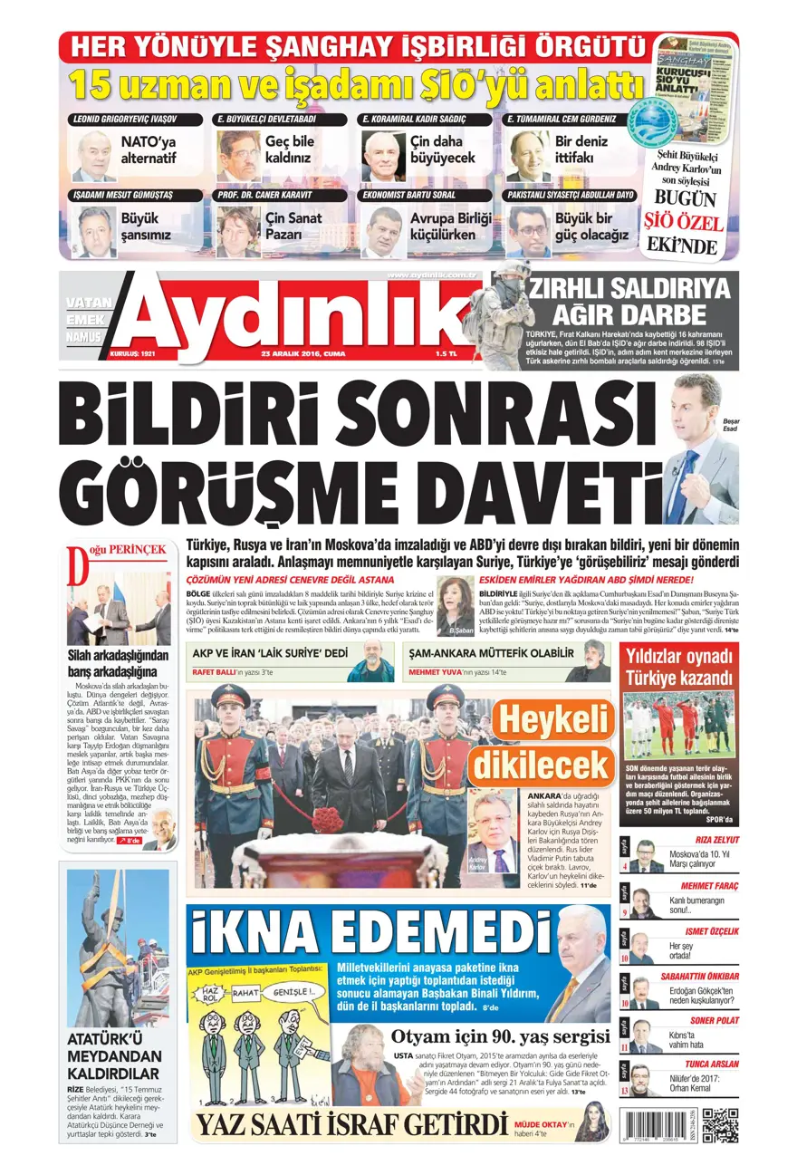 Gazete manşetleri-23.12.2016 20
