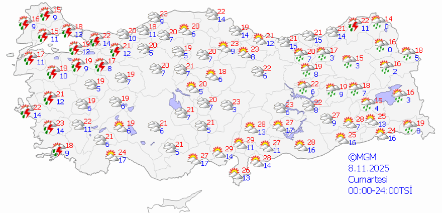 CUMARTESİ HAVA DURUMU 7 CUMARTESİ HAVA DURUMU 7