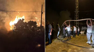 Düğünü bırakıp yangına koştular