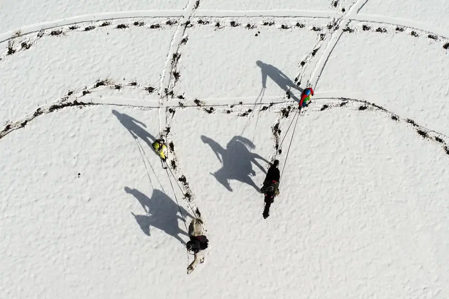 Van'da "Atlı snowboard" heyecanı 13 Van'da "Atlı snowboard" heyecanı 13