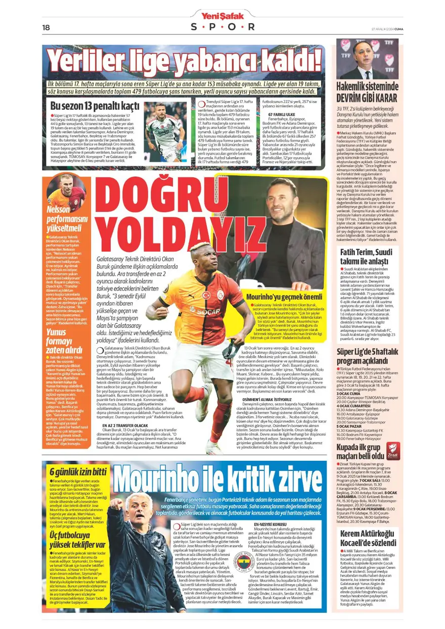 "Mourinho'dan Rashford'a davet" (27 Aralık 2024 spor manşetleri) 14