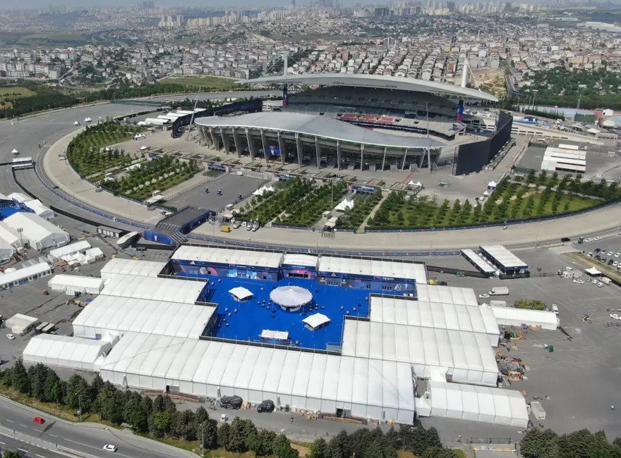 Şampiyonlar Ligi finaline geri sayım: Atatürk Olimpiyat Stadı havadan görüntülendi 8