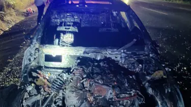 Adana'da seyir halindeki otomobil yandı
