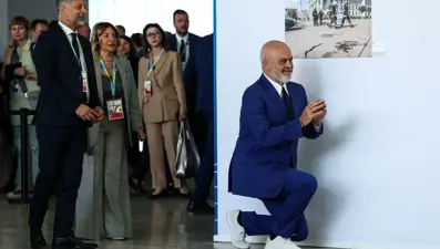 Arnavutluk Başbakanı Rama, Meloni’nin önünde yine diz çöktü