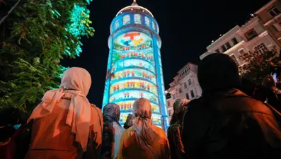 Galata Kulesi TEKNOFEST’in Işığıyla Parladı