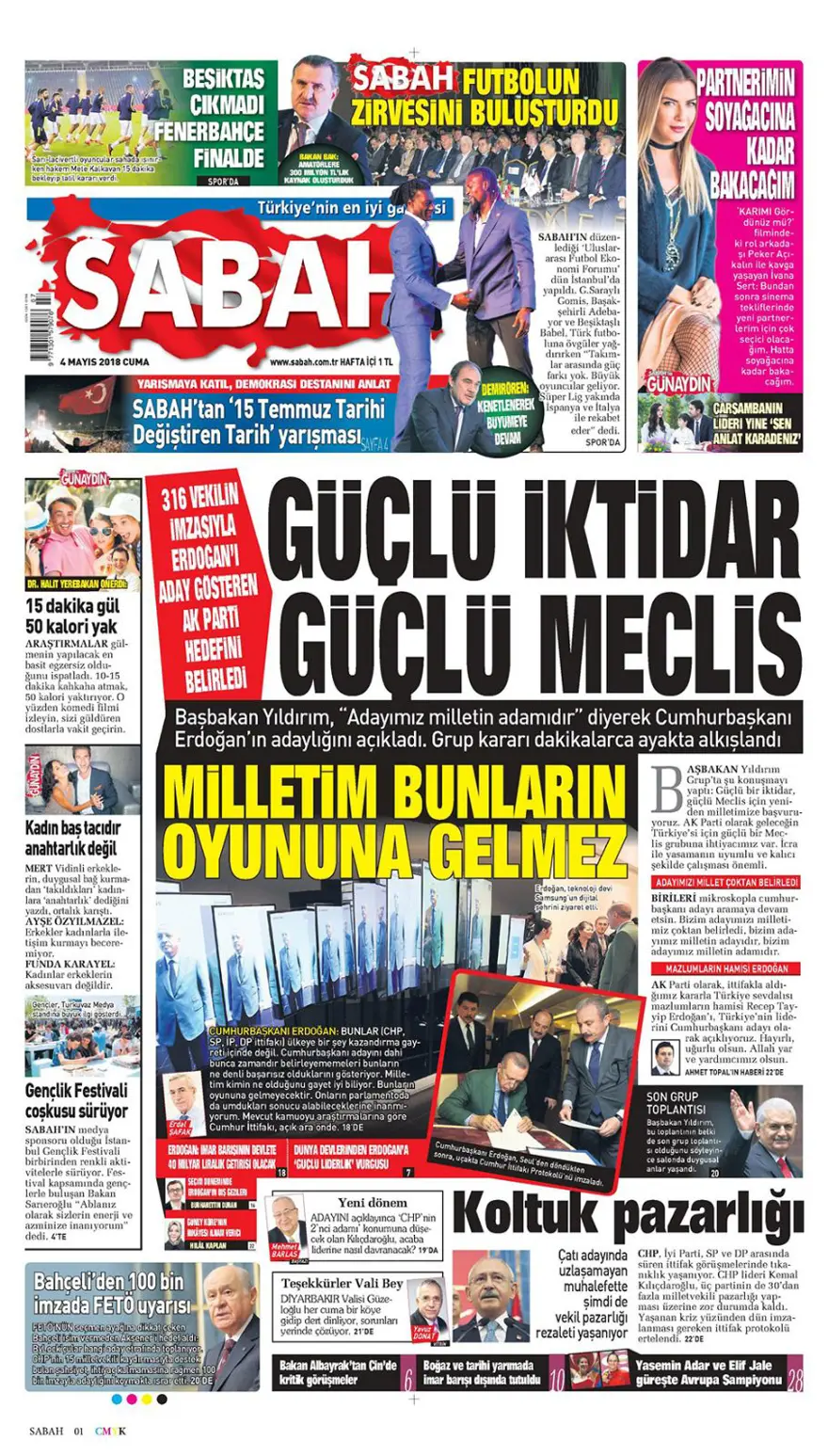 Günün gazete manşetleri - 4 Mayıs 2018 9