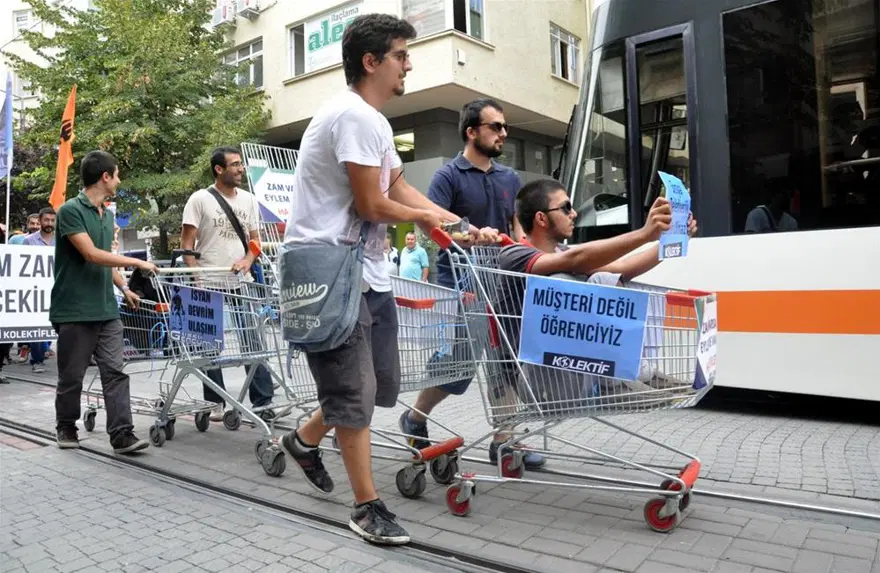 Zamma market arabalı protesto 1