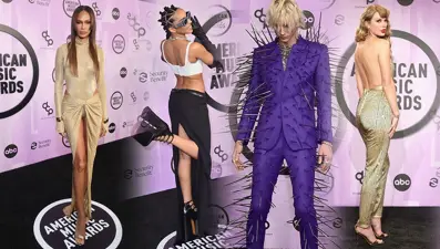 2022 Amerikan Müzik Ödülleri kırmızı halı şıklığı