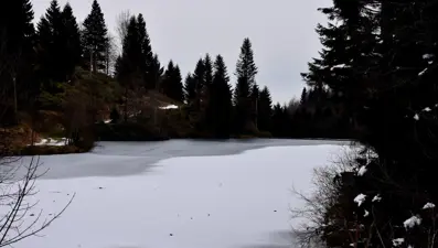 Buz tutan Balıklıgöl'de kartpostallık manzaralar