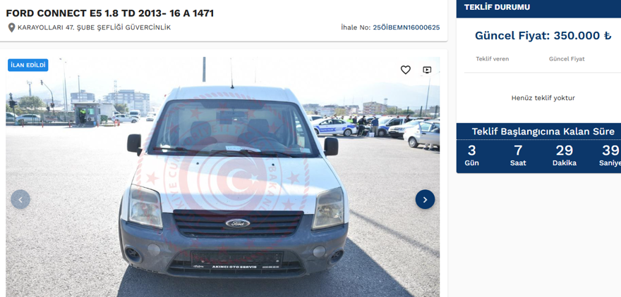 Kamu araçları 250 bin liraya satışta: Kamu araçları satış ihalesine nasıl girilir? (E-İhale giriş ekranı) 18