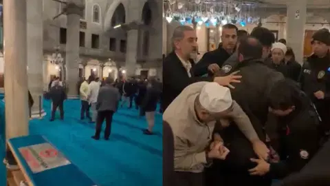 Eyüpsultan Camii'nde silahlı kavga