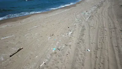 Kaderine terk edildi: 2 kilometrelik kumsal çöple kaplandı