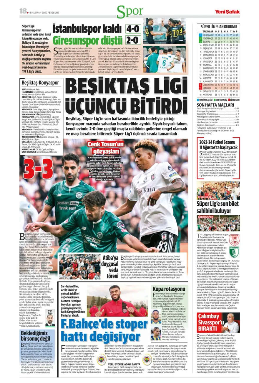 Günün spor manşetleri (8 Haziran 2023) 16