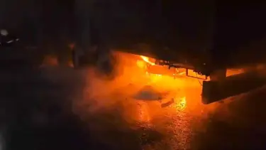 Seyir halindeyken alev alev yandı