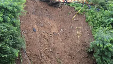 Rize'deki heyelanda bahçesi hasar gören okul, eğitime açılacak