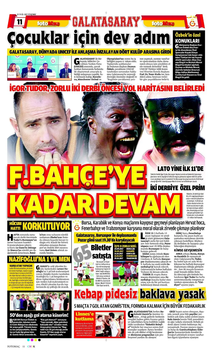 Günün spor gazeteleri (21 Eylül 2017) 7