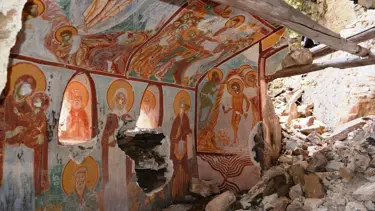 Sümela Manastırı'ndaki gizemli şapelden görüntüler