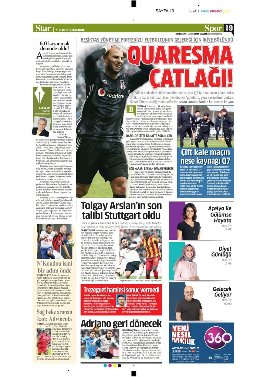 Günün spor manşetleri (23 Ocak 2019) 13