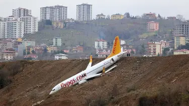Trabzon'da pistten çıkan uçağın pilotları için tutukluluklarına devam kararı
