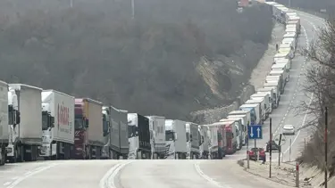 Edirne'de 19 kilometrelik TIR kuyruğu