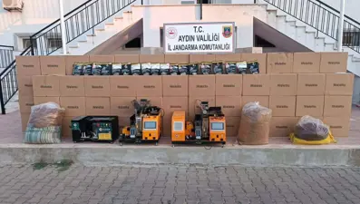 Aydın'da 1,2 milyon TL'lik kaçak tütün ve makaron ele geçirildi