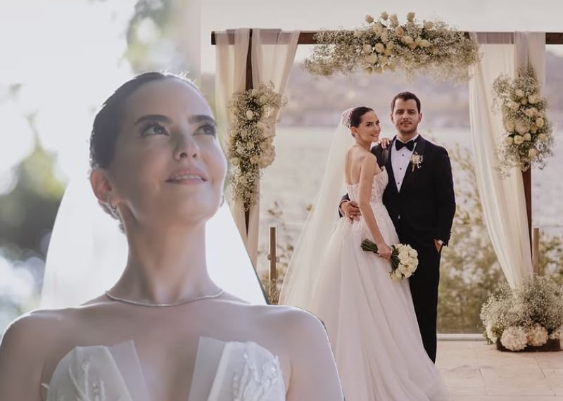 Oyuncu Ezgi Şenler'in düğününden yeni kareler