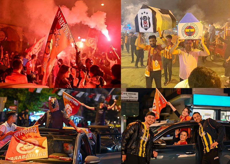 Galatasaray taraftarı sokağa döküldü