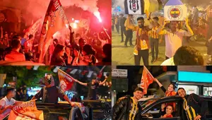 Galatasaray taraftarı sokağa döküldü