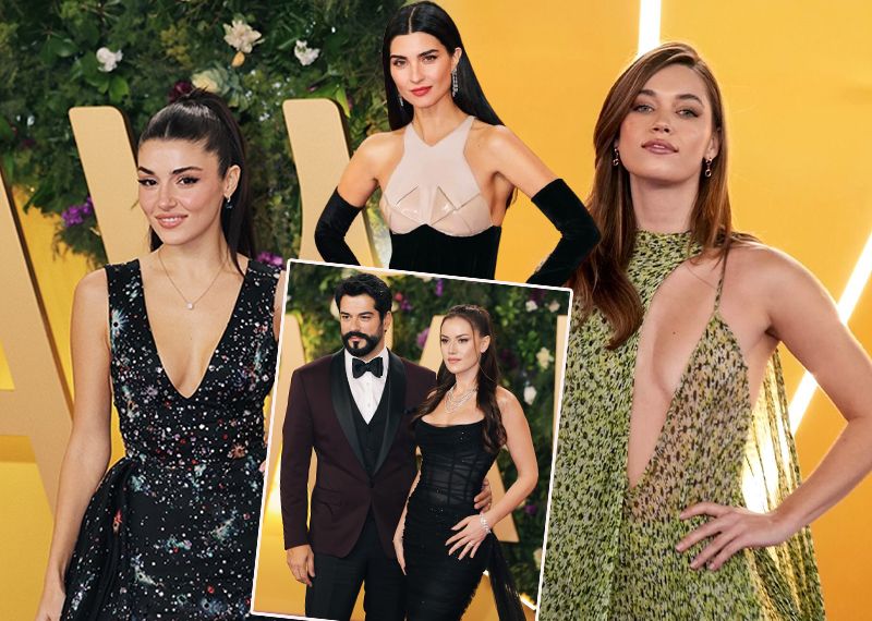 Afra Saraçoğlu, Hande Erçel ve Fahriye Evcen Riyad'da ödül törenine katıldı! Şıklıkları çok konuşuldu