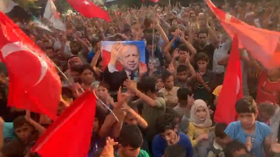 Afrin'de Barış Pınarı Harekatı'na destek gösterisi