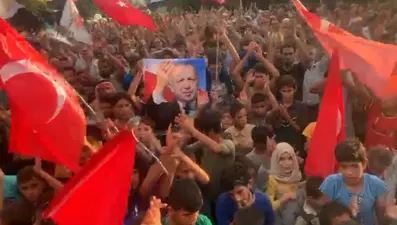 Afrin'de Barış Pınarı Harekatı'na destek gösterisi